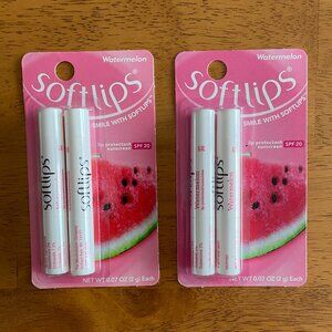 2 packs Softlips watermelon lip protectant with sunscreen